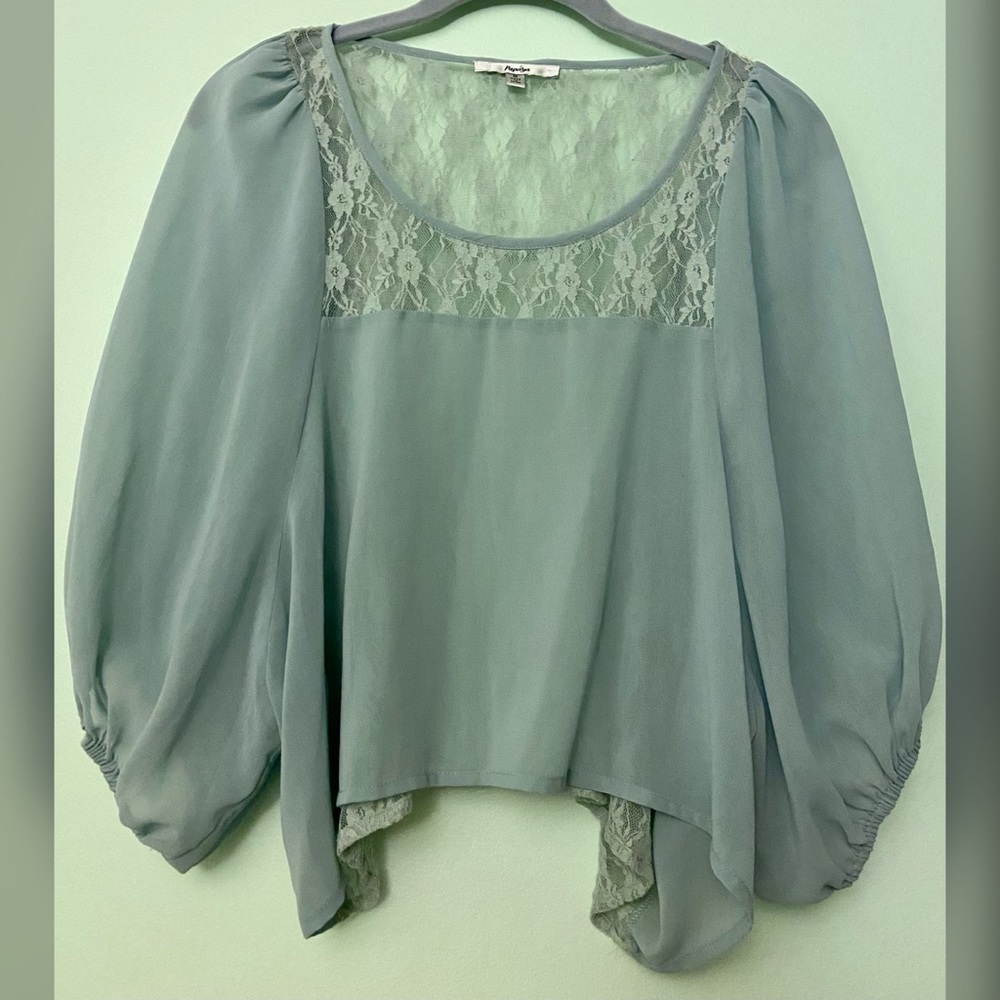 Mint Green Sheer Crop Top